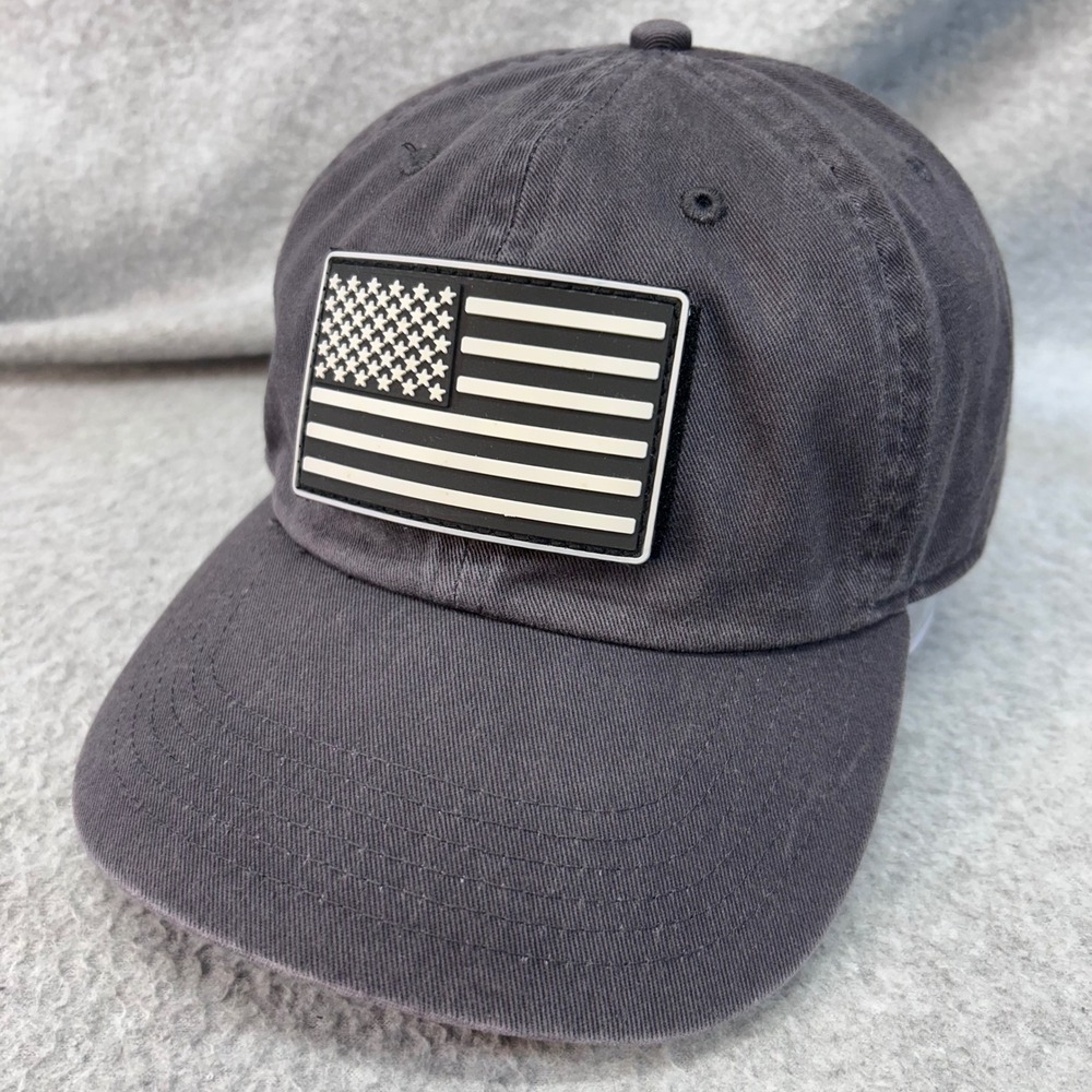 American Flag Velcro Patch Mens Gray Gelante Baseball Hat Tactical Dad Cap OSFM